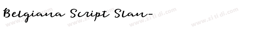 Belgiana Script Slan字体转换